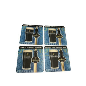 Guinness Beer Coasters Set of 4 Refresh Your Spirit‎ Bar Decor